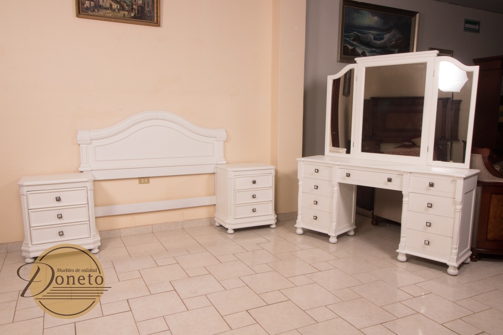 Recámara Boiserie Queen Blanca 