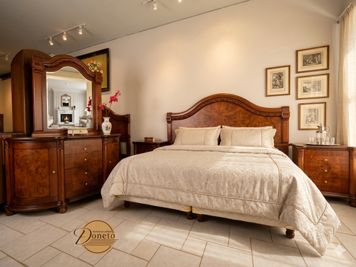 Recámara Boiserie King Size con chapa 5 pzs